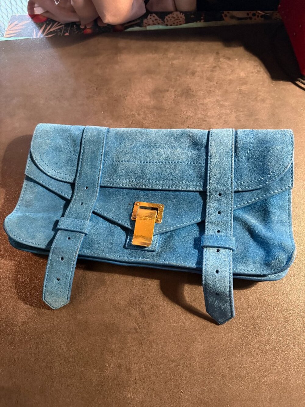 Proenza Schouler P9 Suede Clutch
